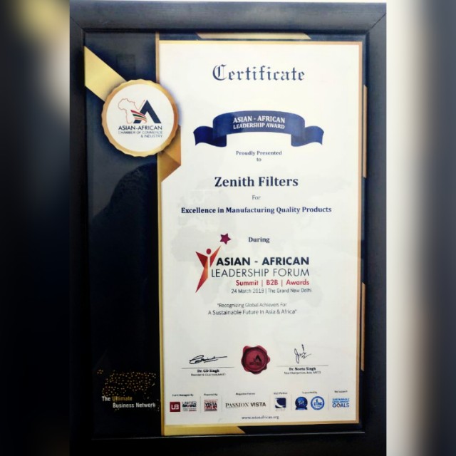 Zenith Filters : ZENITH FILTERS AWARDED FOR EXCELLENCE IN MANUFACTURING QUALITY PRODUCTS 